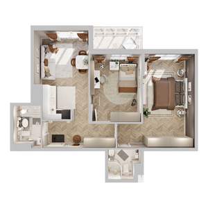 2-к квартира, вторичка, 70м2, 19/22 этаж