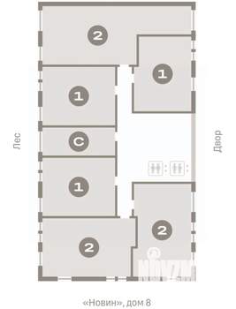 2-к квартира, вторичка, 71м2, 5/17 этаж