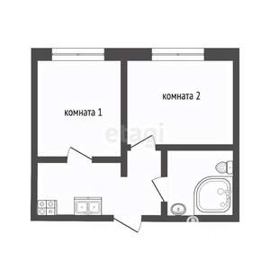 2-к квартира, вторичка, 39м2, 3/5 этаж