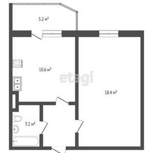 1-к квартира, вторичка, 36м2, 2/17 этаж