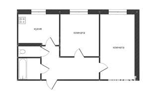 2-к квартира, вторичка, 45м2, 9/9 этаж