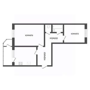 2-к квартира, вторичка, 51м2, 5/5 этаж