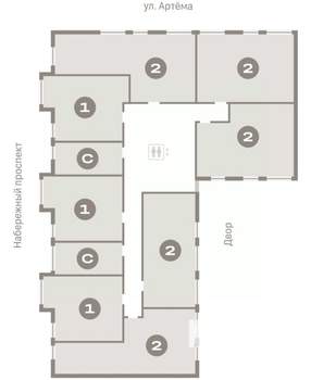 2-к квартира, вторичка, 77м2, 4/7 этаж