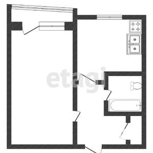 1-к квартира, вторичка, 29м2, 5/5 этаж