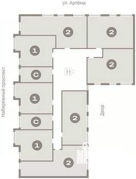 1-к квартира, вторичка, 49м2, 5/7 этаж