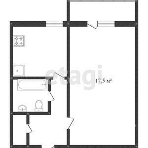 1-к квартира, вторичка, 34м2, 4/5 этаж