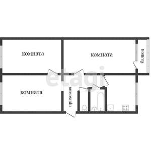 3-к квартира, вторичка, 62м2, 3/5 этаж